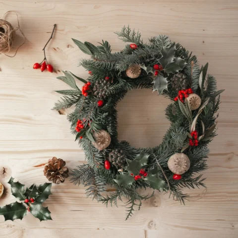 Christmas Wreath making workshop at Samares Manor