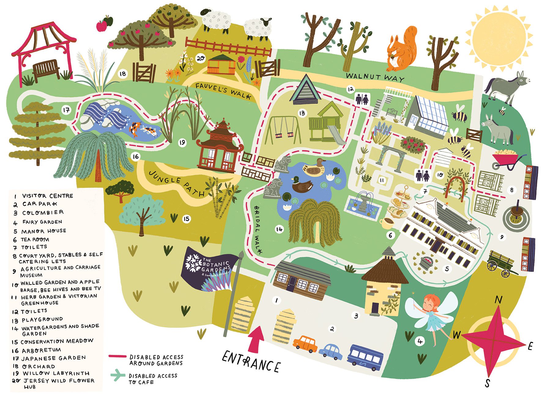 Samares Manor Garden Map - February 2026